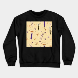 Bicycle Ride on Yellow Background Crewneck Sweatshirt